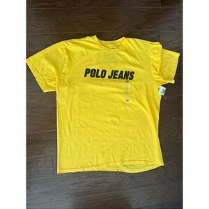 NWT Ralph Lauren POLO JEANS Yellow T Shirt Large
